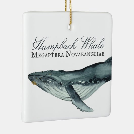 Gepersonaliseerde mooie kerst van de Humpback Whal Keramisch Ornament (Rechts)