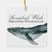 Gepersonaliseerde mooie kerst van de Humpback Whal Keramisch Ornament (Voorkant)