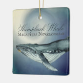 Gepersonaliseerde mooie kerst van de Humpback Whal Keramisch Ornament (Links)