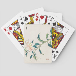 Gepersonaliseerde Mooie Lelie Japanse Illustratie Pokerkaarten