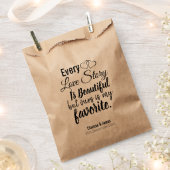 Gepersonaliseerde mooie liefde verhaal bruiloft tr bedankzakje (Geknipt)