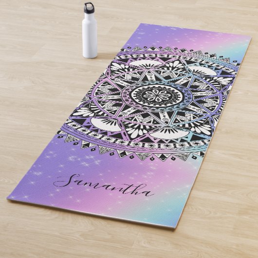 Gepersonaliseerde mooie Mandala Rainbow Yoga Mat (In situ)
