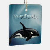 Gepersonaliseerde mooie orca Killer Whale-kerst Keramisch Ornament (Rechts)