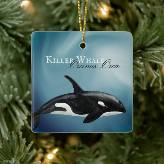 Gepersonaliseerde mooie orca Killer Whale-kerst Keramisch Ornament (Boom)