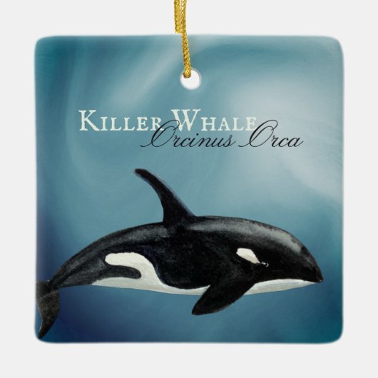 Gepersonaliseerde mooie orca Killer Whale-kerst Keramisch Ornament (Voorkant)