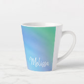 Gepersonaliseerde mooie regenboog latte mok (Rechts)