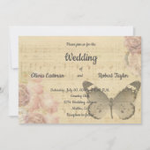 Gepersonaliseerde, mooie romantische vlinderbruilo kaart (Voorkant)