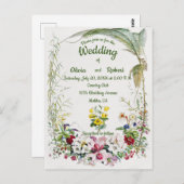 Gepersonaliseerde mooie tropische bruiloft briefkaart (Voorkant / Achterkant)