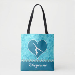 Gepersonaliseerde mooie Turquoise Gymnastiek Crossbody Tas