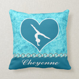 Gepersonaliseerde mooie Turquoise Gymnastiek Kussen