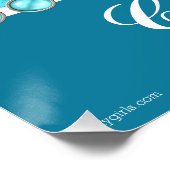 Gepersonaliseerde mooie Turquoise Gymnastiek Poster (Hoek)