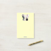 Gepersonaliseerde Mooie Twee Foto Butterfly Custom Post-it® Notes (Op bureau)