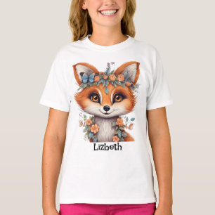 Gepersonaliseerde Mooie Vos T-Shirt: Graceful en C T-shirt