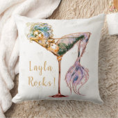 Gepersonaliseerde mooie zeemeermin kussen (Deken)