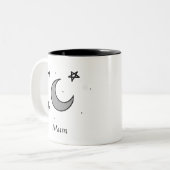 Gepersonaliseerde Moon en Star Quote Mok (Voorkant links)