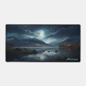 Gepersonaliseerde Moonlight Night Landscape Desk M Bureaumat (Voorkant)