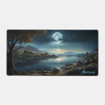 Gepersonaliseerde Moonlight Night Landscape Desk M
