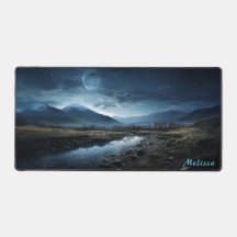 Gepersonaliseerde Moonlight Night Landscape Desk M
