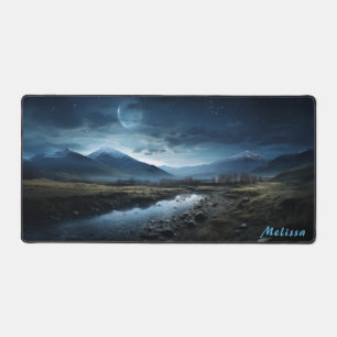 Gepersonaliseerde Moonlight Night Landscape Desk M Bureaumat
