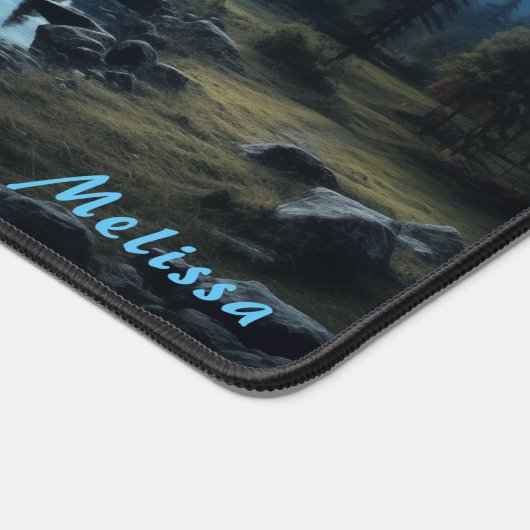 Gepersonaliseerde Moonlight Night Landscape Desk M Bureaumat (Hoek)