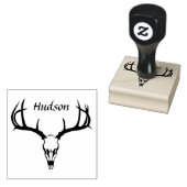 Gepersonaliseerde Moose Antler Skull Rubberstempel (Gestempeld)
