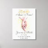 Gepersonaliseerde moslim paar geschenk canvas Prin (Voorkant)