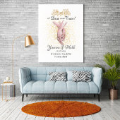 Gepersonaliseerde moslim paar geschenk canvas Prin