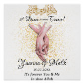 Gepersonaliseerde moslimpaar Gift Glossy Poster (Voorkant)