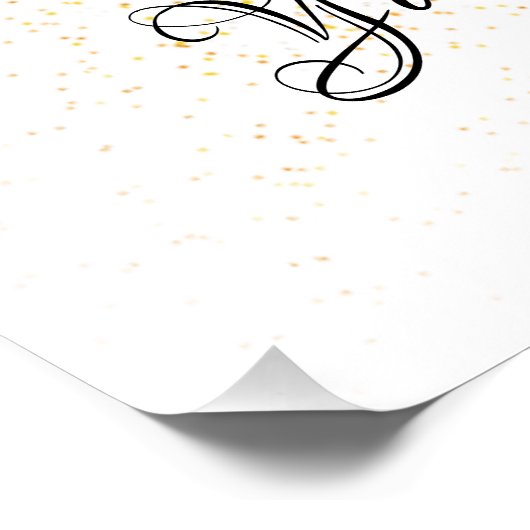 Gepersonaliseerde moslimpaar Gift Glossy Poster (Hoek)