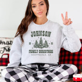 Gepersonaliseerde Moss Green Family Kerstmis Match T-shirt