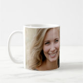 Gepersonaliseerde Mosterd Bloemen MOM Foto Koffiemok (Links)