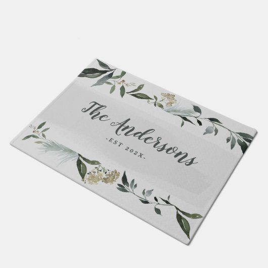 Gepersonaliseerde mosterdbladeren en foliën voor d deurmat (Schuin)