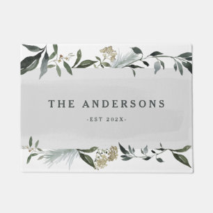 Gepersonaliseerde mosterdbladeren en foliën voor d deurmat