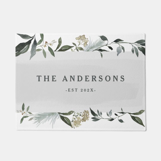 Gepersonaliseerde mosterdbladeren en foliën voor d deurmat (Voorkant)