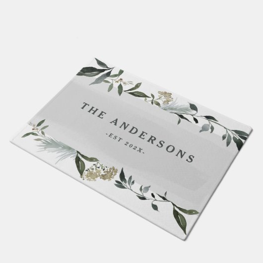 Gepersonaliseerde mosterdbladeren en foliën voor d deurmat (Schuin)