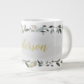 Gepersonaliseerde mosterdbladeren en foliën voor d grote koffiekop (Voorkant rechts)