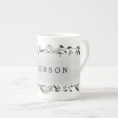 Gepersonaliseerde mosterdbladeren en foliën voor d porselein kop (Voorkant rechts)