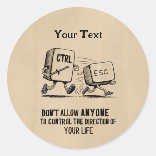 Gepersonaliseerde Motivatie controle over je leven Ronde Sticker (Voorkant)