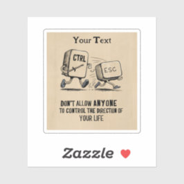 Gepersonaliseerde Motivatie controle over je leven Sticker