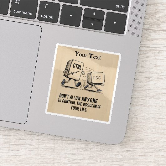 Gepersonaliseerde Motivatie controle over je leven Sticker (Detail)