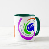 Gepersonaliseerde Motivatie levendige Abstracte ku Mok (Voorkant rechts)