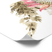 Gepersonaliseerde Motivatie Quote Roze Bloemen Poster (Hoek)