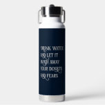 Gepersonaliseerde Motivatie Water Quotes witte let Waterfles<br><div class="desc">Gepersonaliseerde Motivatie Water Citeert witte lettertypen Waterfles. Je moet jouw naam bewerken met deze waterfles.</div>