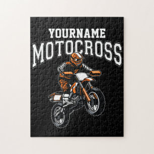Gepersonaliseerde Motocross Dirt Bike Rijder Racen Legpuzzel