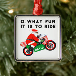 Gepersonaliseerde Motorcyclist Keepomwille metal-v Metalen Ornament