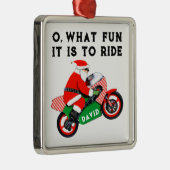 Gepersonaliseerde Motorcyclist Keepomwille metal-v Metalen Ornament (Rechts)