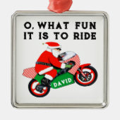 Gepersonaliseerde Motorcyclist Keepomwille metal-v Metalen Ornament (Voorkant)