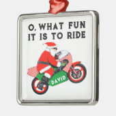 Gepersonaliseerde Motorcyclist Keepomwille metal-v Metalen Ornament (Links)