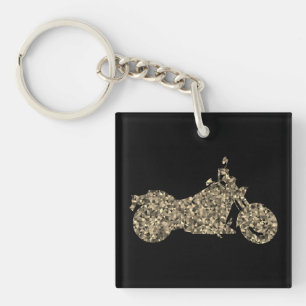 Gepersonaliseerde motorfiets sleutelhanger