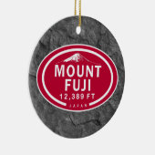 Gepersonaliseerde Mount Fuji Japan Mountain Kerstm Keramisch Ornament (Rechts)